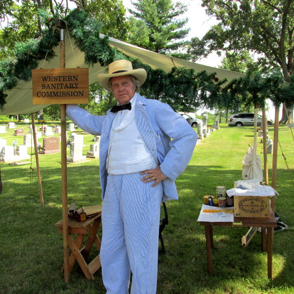 Randy Baehr portrayed a field agent of the Western Sanitary Commission at the St. Francis of Assisi church picnic at Luebbering, MO, July 26, 2015.