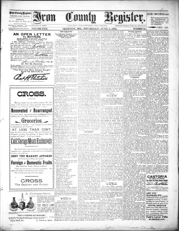 Iron County Register June 9, 1898